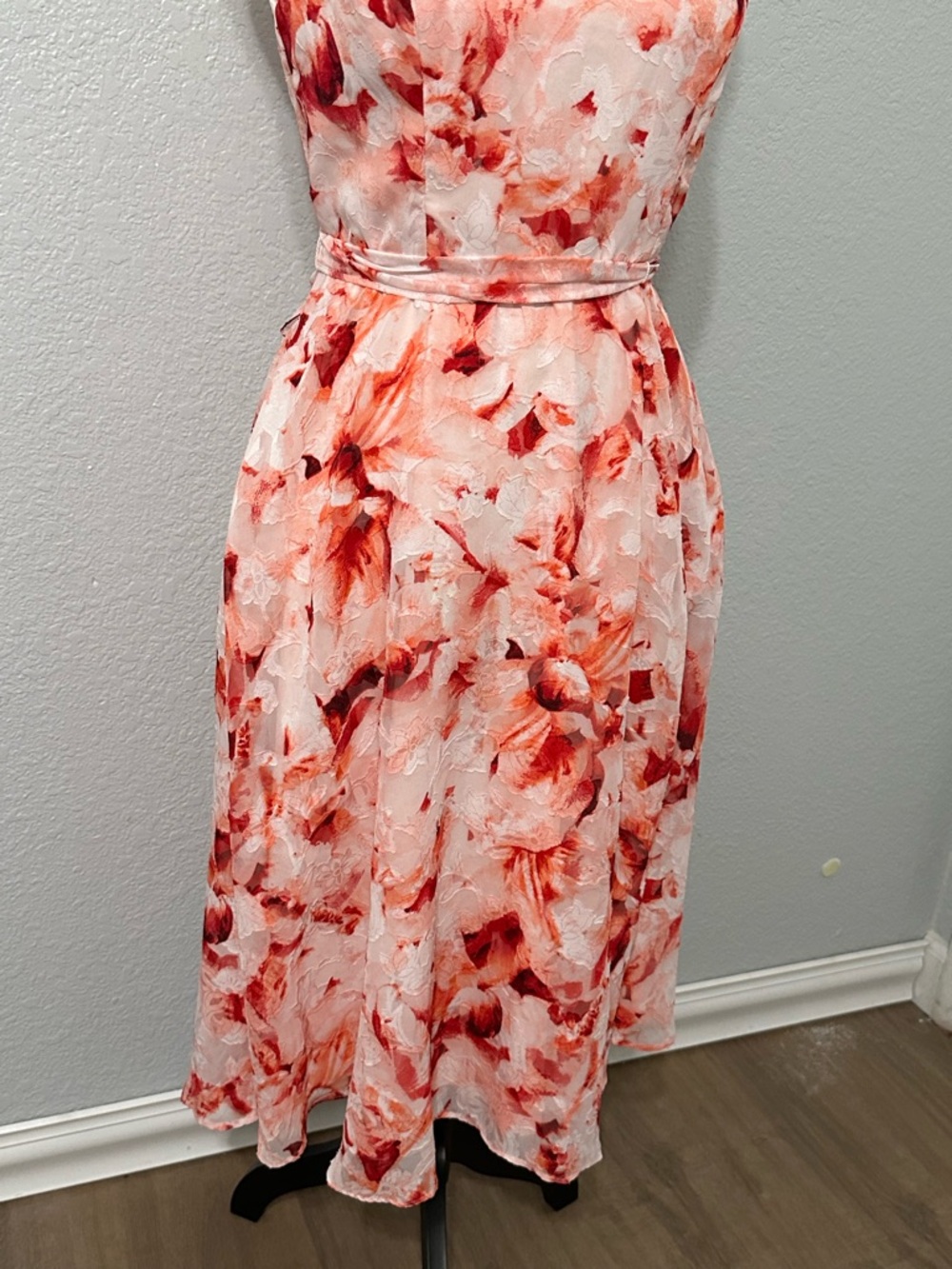 Midi Dress Womens Size 8 Floral Romantic Fairy Whimsical Coquette Feminine Girly - Picture 5 of 16